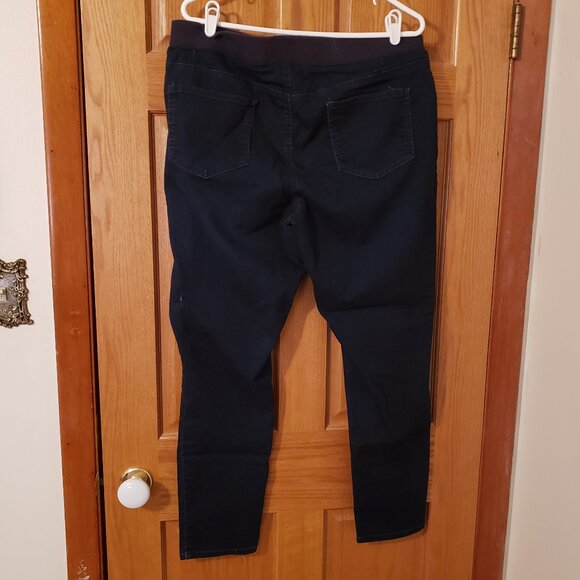 Stretchy Navy Blue Elastic Waist Pants (Preowned) - Picture 2 of 6